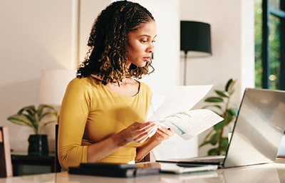 Woman Doing Her Finances