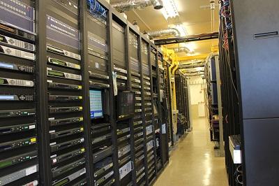 An IT room full of fiber infrastructure.