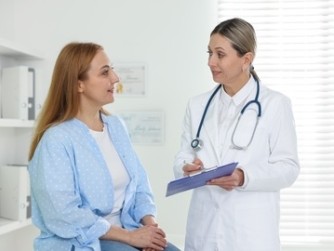 woman at urgent care